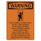 Signmission OSHA WARNING Sign, Face Ladder And Climb W/ Symbol, 24in X 18in Decal, 18" W, 24" L, Portrait OS-WS-D-1824-V-13176 - alternate 1
